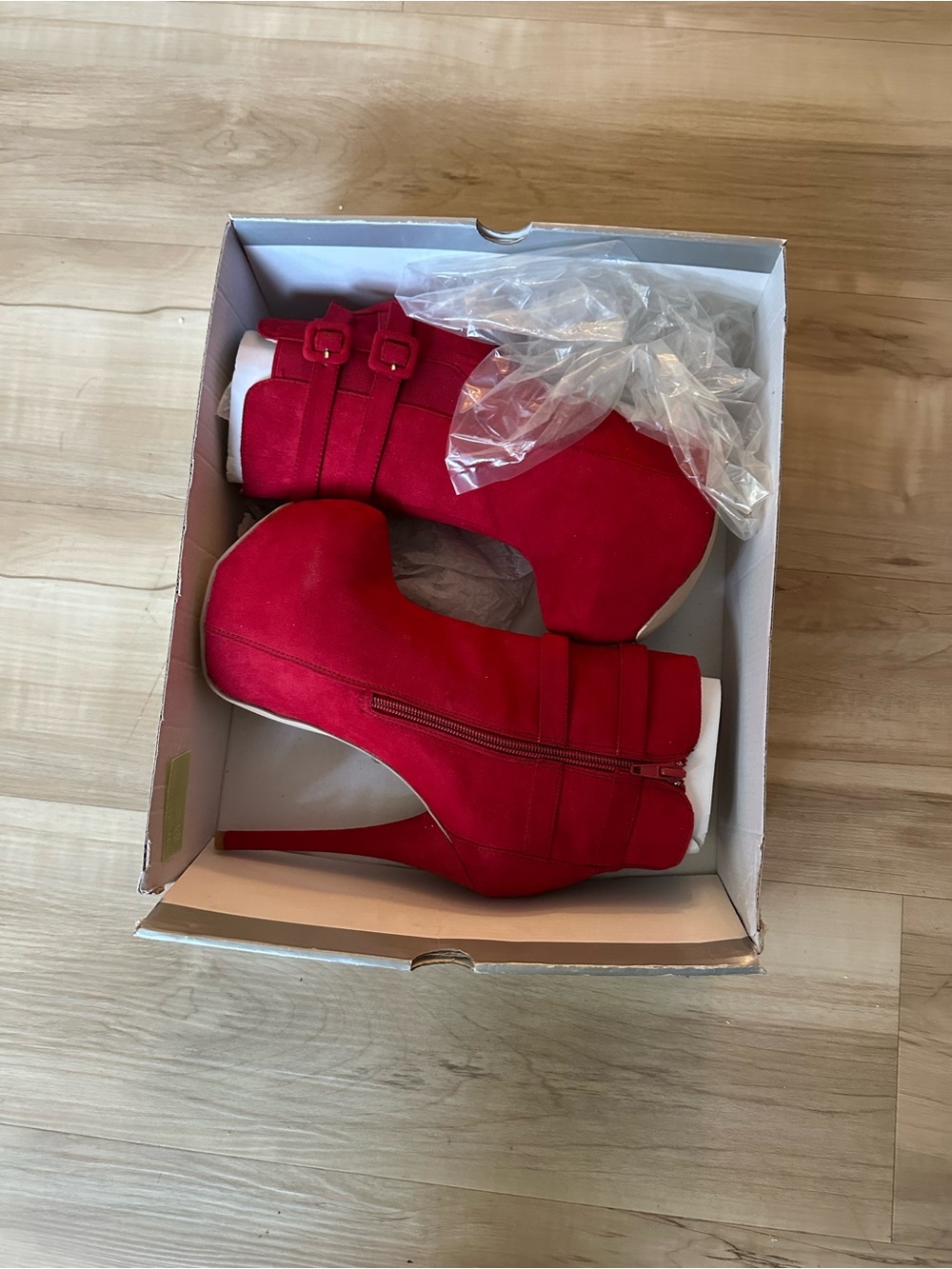 Red High Heel Ankle Boots - Women! Brand New